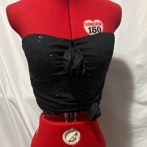 Forever 21 Black Strapless Crop Top